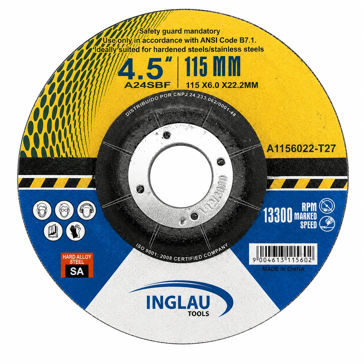 115mm X 6.0 X 22mm Metal Grinding Wheels thumbnail 3