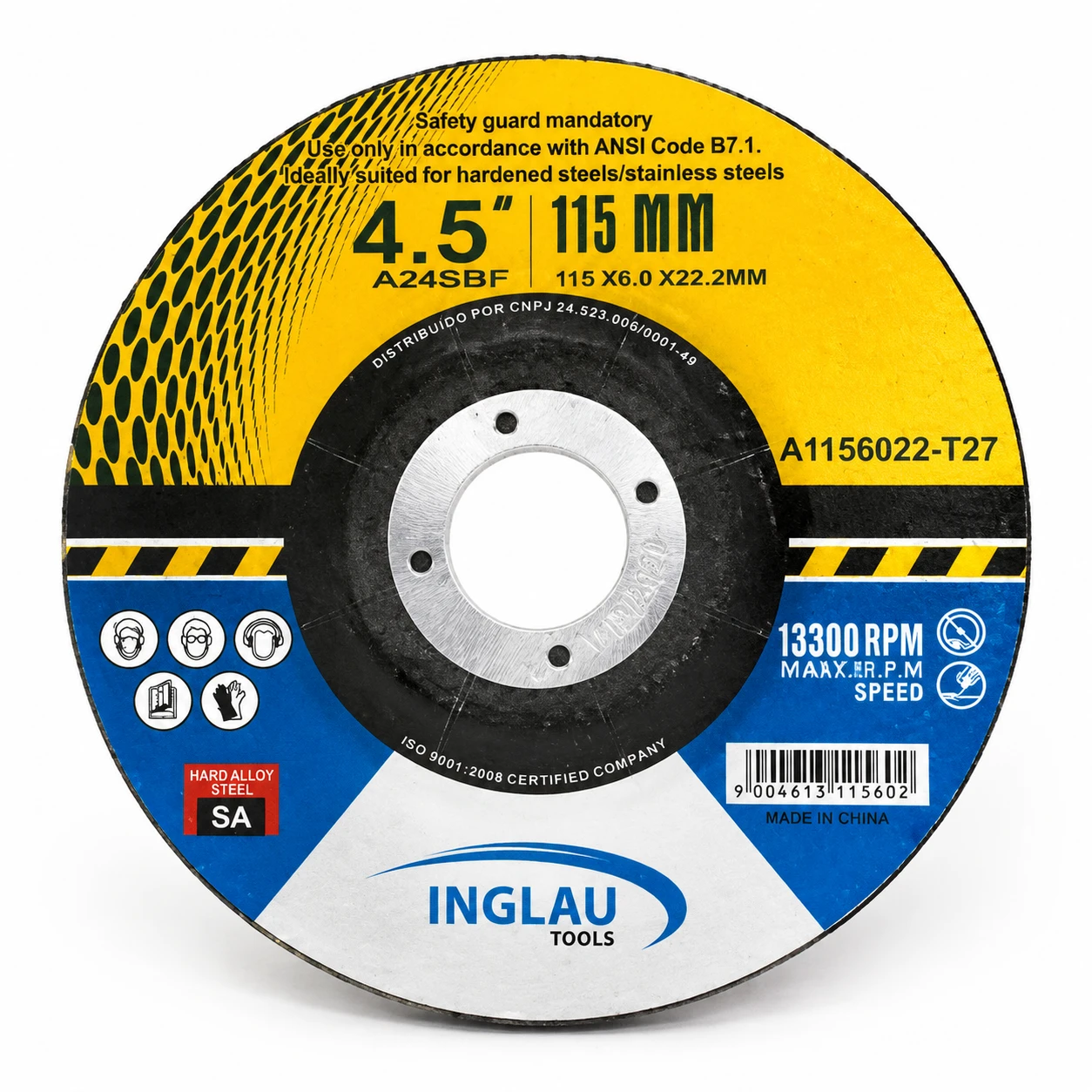 180mm X 6.0 X 22mm Metal Grinding Wheels thumbnail 3
