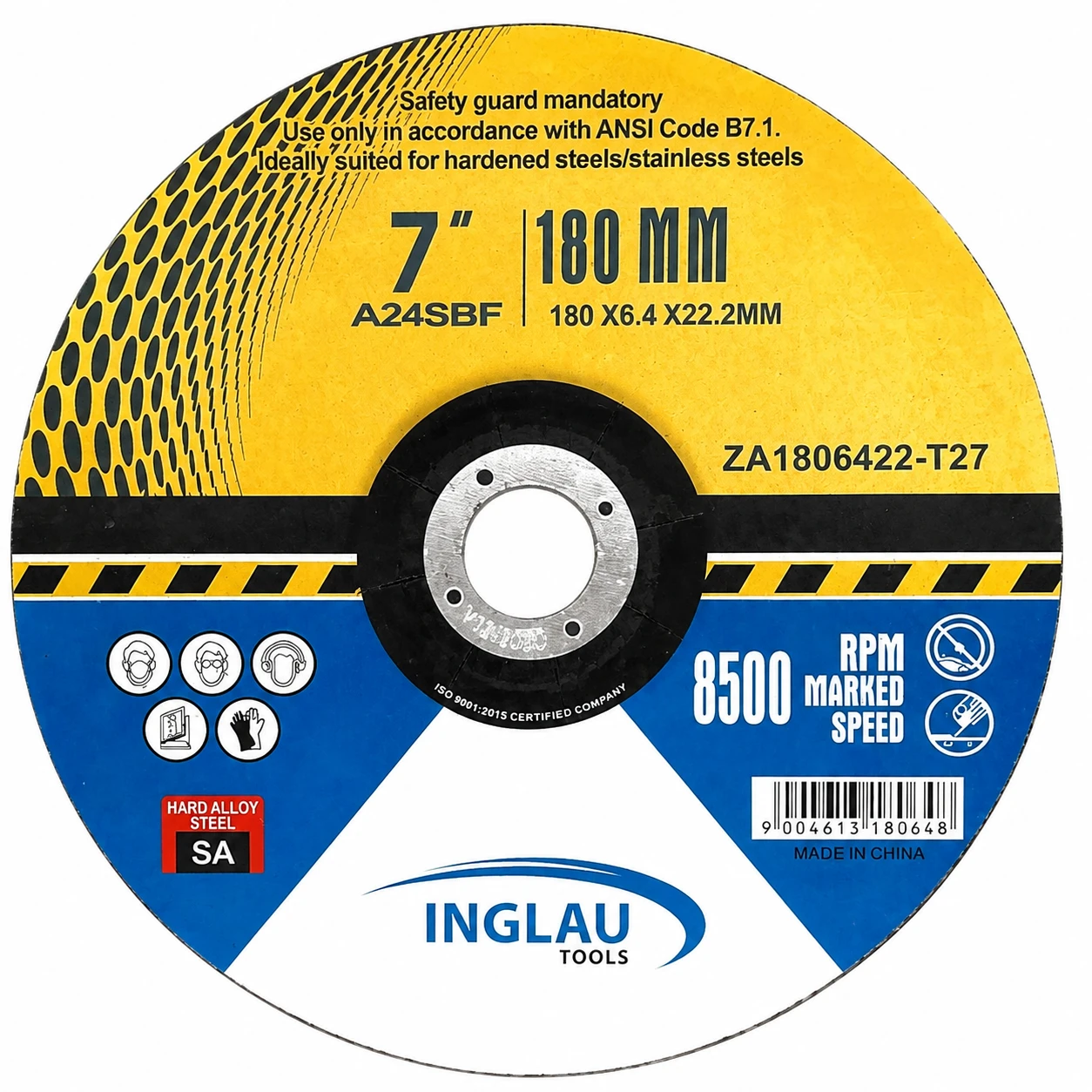 180X6.4X22.2mm Resin Bonded Grinding Wheel for Metal