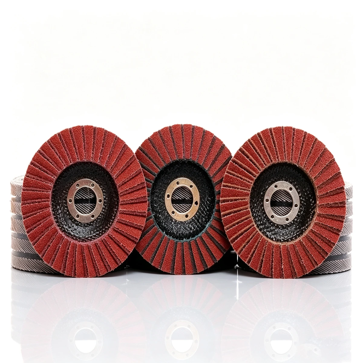 4-1/2" Ca+ Medium Grit Center Mount Plastic Flat Flap Disc thumbnail 5
