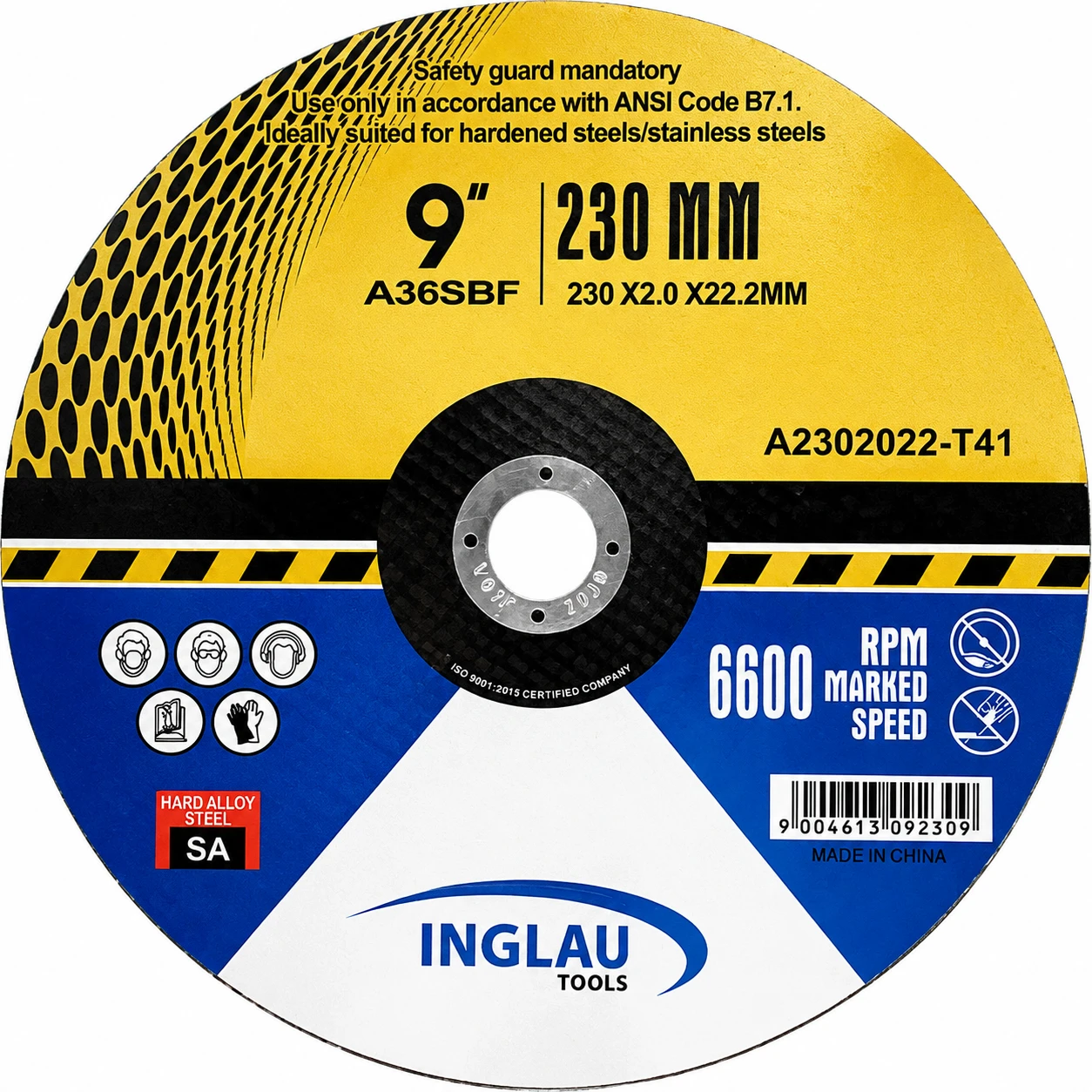 Cutting Abrasive Disc, T1, 180 mm x 3 mm x 22.2 mm