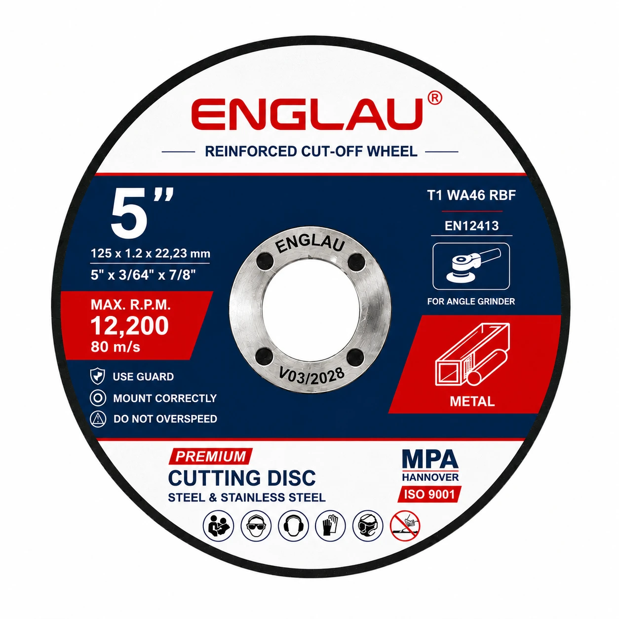 Extra Thin Cutting Disc for Stainless Steel/ Inox 125*1.2*22mm