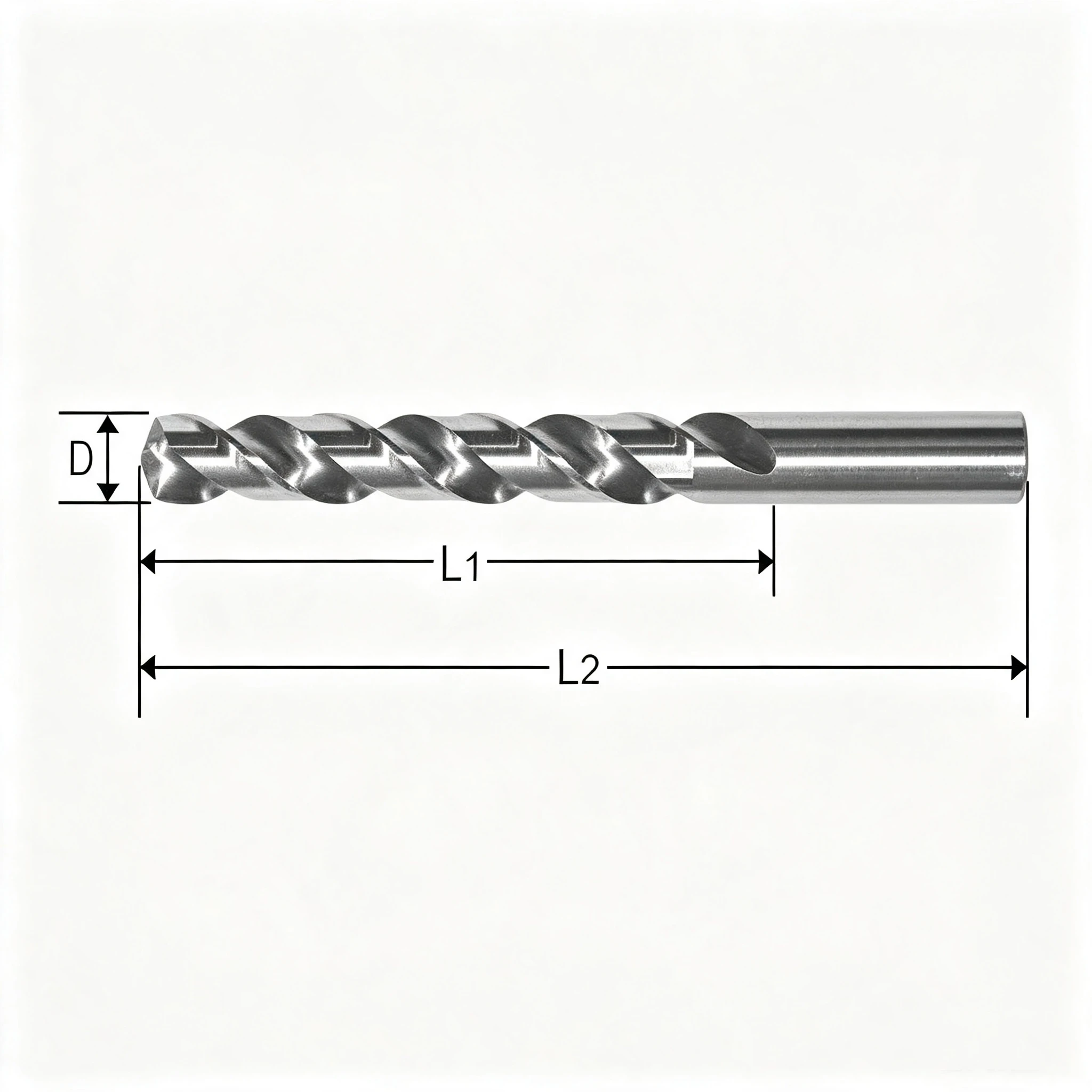 Milled, HSS Straight Shank Twist Drill -Taper Length thumbnail 3