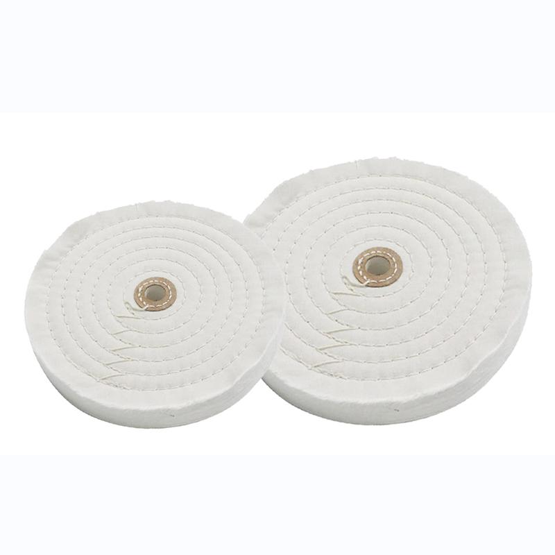 Extra Thick 8 Inch Cotton Buffing Wheel, 70 Ply Cloth 5/8 Inch Arbor Hole Abrasive Polishing Wheel for Bench Grinder