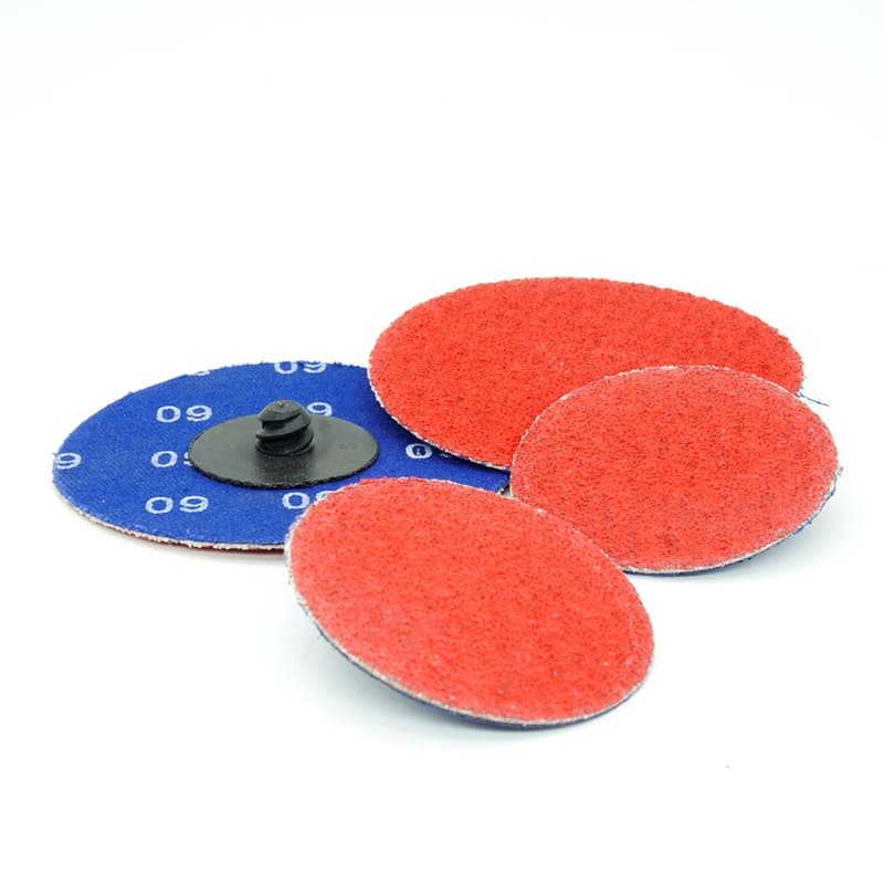 2 inch 60 Grit (Medium) - Ceramic Plus Quick-Change Disc with Top-Size, Type R, Tear-Resistant Fiber Backing, Hand-Held Machine Compatible, Durable Abrasive Discs